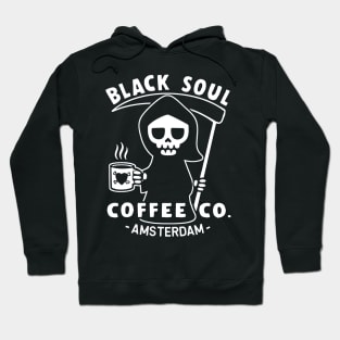 Black Soul Coffee Cafe Grim Reaper Hoodie